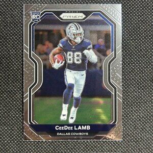 2020 Panini Prizm CeeDee Lamb Rookie Card #334 Prizm Dallas Cowboys RC